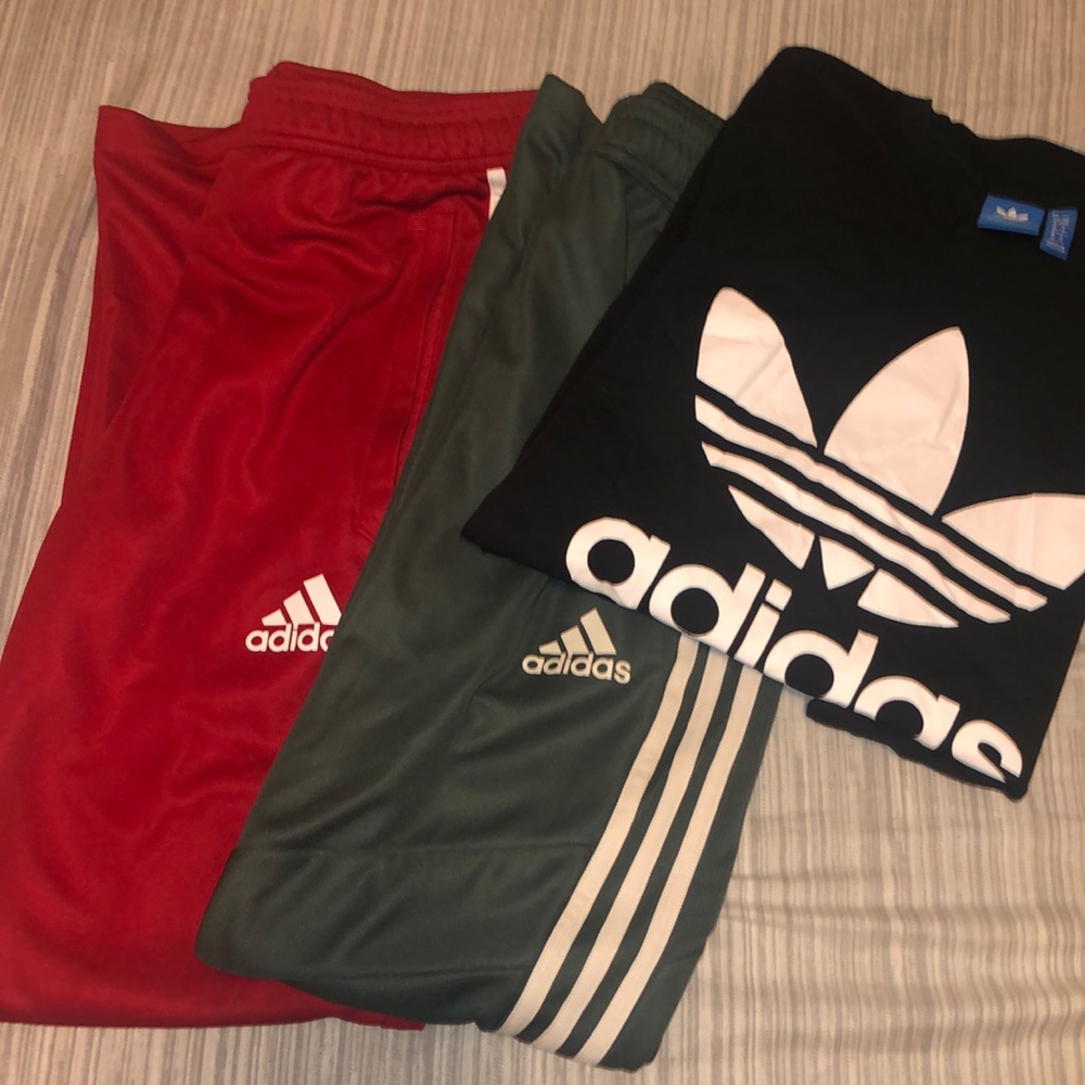 Mens adidas track pants and shorts bundle